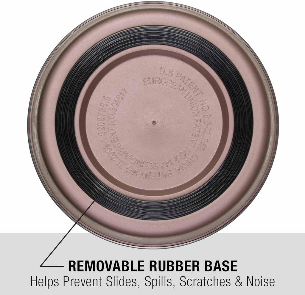 Loving Pets Bella Dog Bowls- Stainless Steel Dog & Cat Bowls - Spill Proof Dog Food Bowl, Cat Bowl, Puppy Essentials & Pet Supplies Great for Home & Travel (Large 35-65 lbs, Grape)