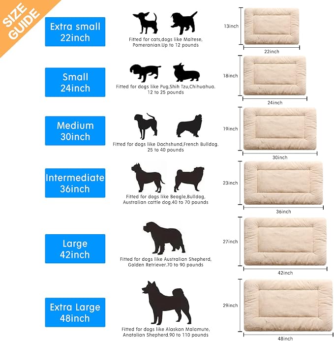Dog Beds Crate Pad for Small Dogs Ultra Soft Dog Crate Bed Washable & Anti-Slip - Image 2