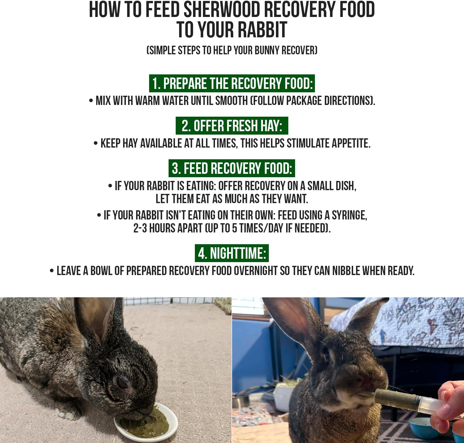 Sherwood Pet Health Rabbit Emergency kit and Bulk Recovery Food (Small kit)
