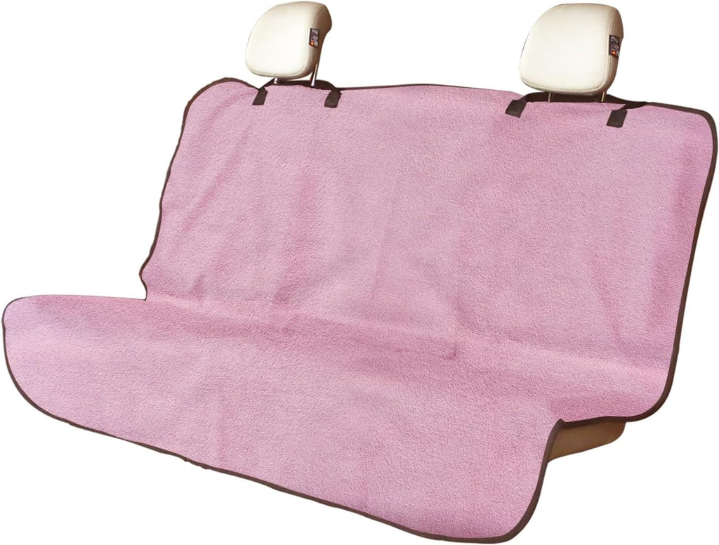 Back Seat Cover for Car Trucks Van SUV,Waterproof Rear Bench Towel Seat Covers for Dogs and Kids,Automotive Backseat Protector (Pink)