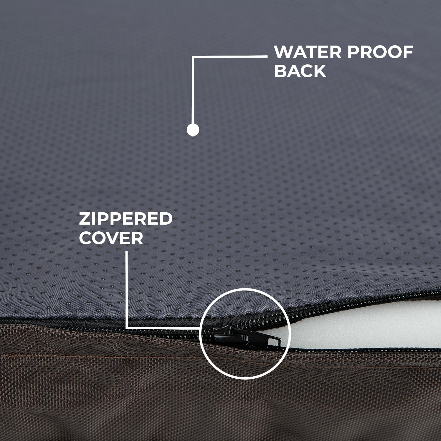 Best Pet Supplies Cute Dog Crate Mat Flat Bed with Waterproof Exterior, Thick Orthopedic Egg Foam Mattress, and Soft Sherpa Fleece Cover for Small, Medium, and Large Breeds - Brown, 24X16X3