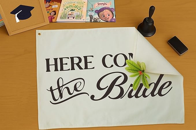 Bachelorette Party Wall Decor Canvas Banner for Bridal Shower Gift-Bride Welcome Decoration,Wedding Decoration Accessories Hanging Rectangular Flag Poster Wall Art,Here Comes the Bride 28.5" L x 20" W