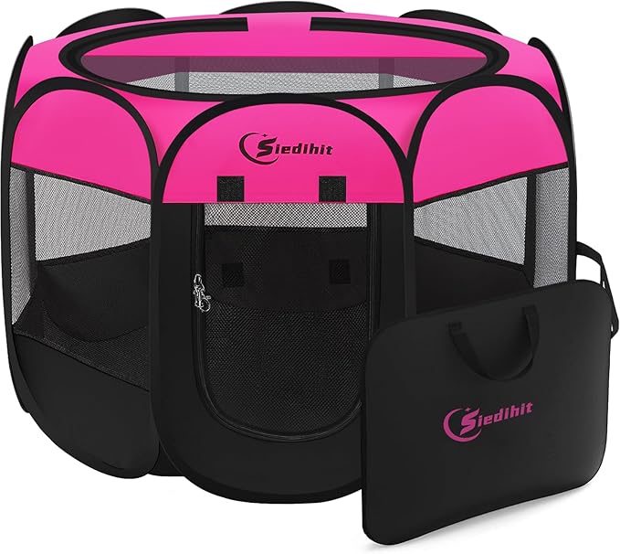 Siedihit Dog Playpen, Medium Puppy Pet Playpen, Dog Crate Tent Cage by Siedihit