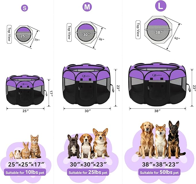 Siedihit Large Dog Playpen, Puppy Pet Playpen Indoor, Dogs Tent Crates Cage - Image 2