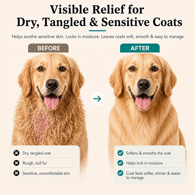 Natural Dog Company Sensitive Skin Dog Conditioner – Oatmeal Moisturizing - Image 3