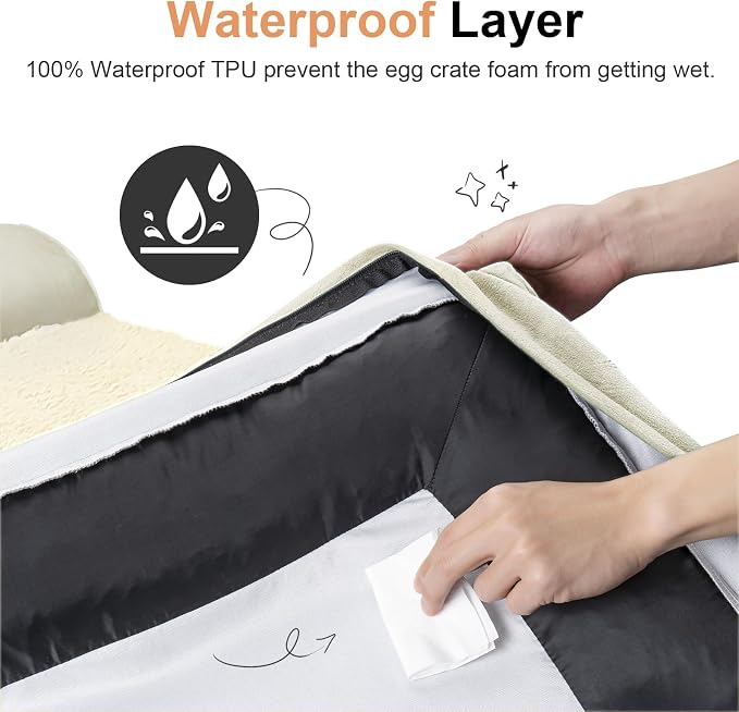 Large Dog Bed Orthopedic Washable: Jumbo Dog Bed Bolster Extra Large Dogs Egg - Image 4