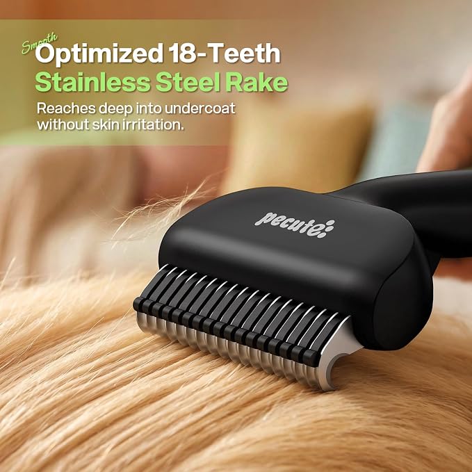 Pecute Self-Cleaning Undercoat Rake - Image 4