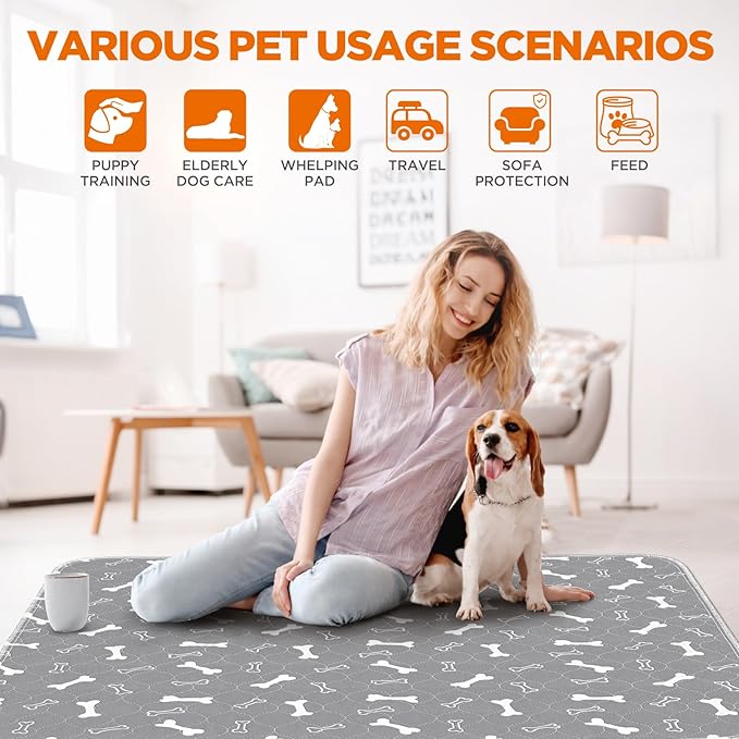 Washable Pee Pads for Dogs, Extra Large 2 Pack 36”x72” Dog Pee Pads Washable - Image 3