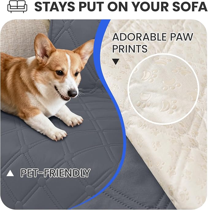 Waterproof Couch Covers for Pets, Waterproof Dog Bed Cover, Anti-Slip Soft Dog - Image 3