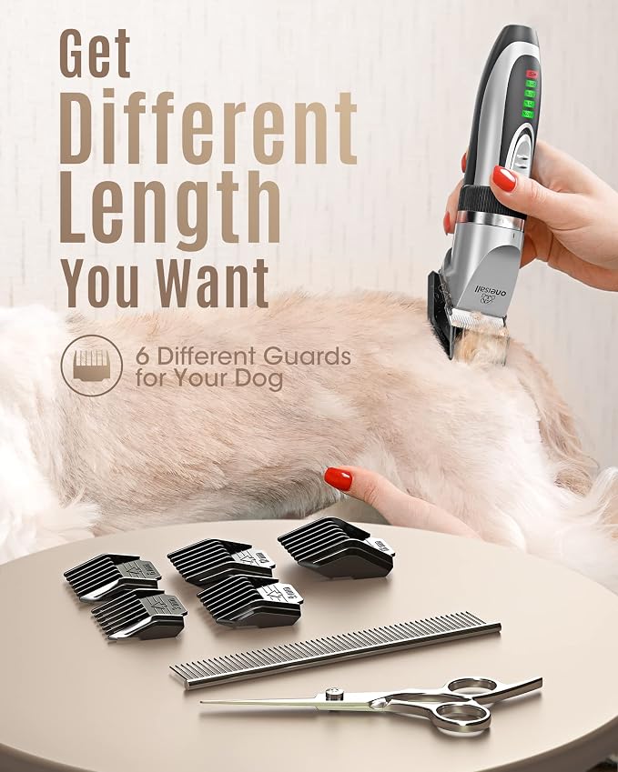 oneisall Low Noise 2-Speed Quiet Dog Grooming Kit - Image 7