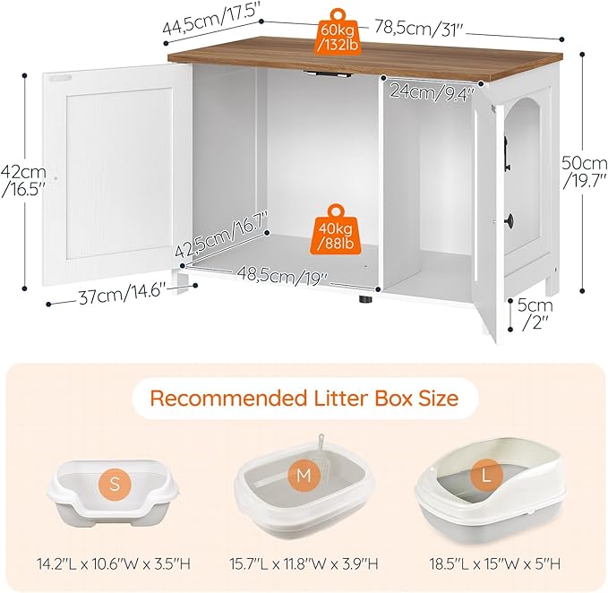 HOOBRO Litter Box Enclosure, Cat Litter Box Furniture - Image 4