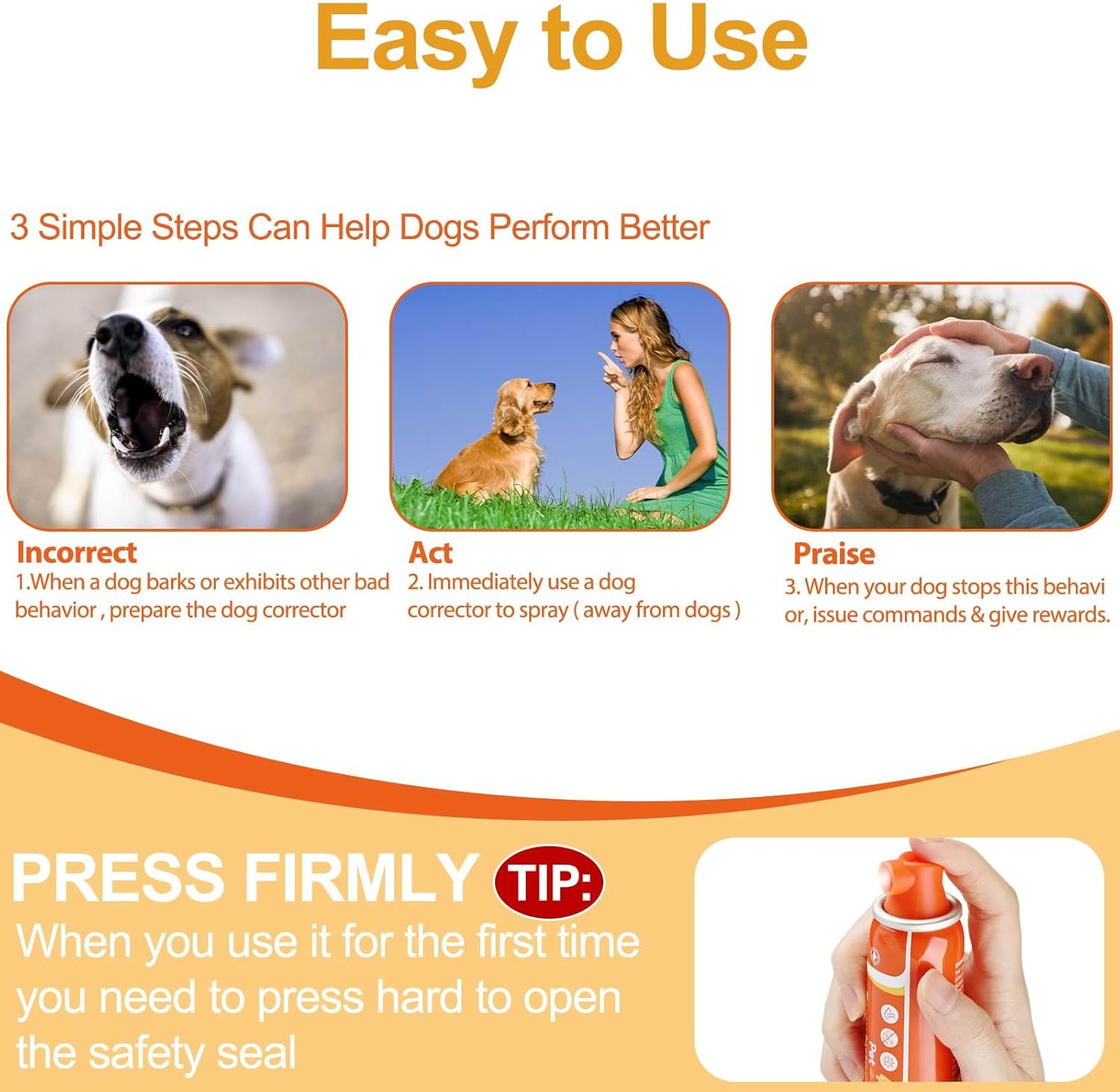 Dog Corrector Spray 80ml 2 Pack Spray Dog Trainer for Stops Barking, Place Avoidance, Attacks,Safe, Help Stop Unwanted Dog Behaviour. Easy to Use, Safe, Humane & Effective