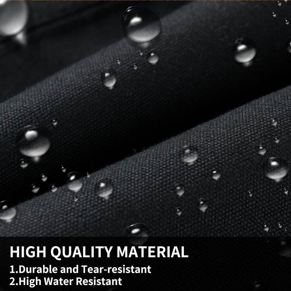 Coverado Rear Car Seat Covers, Waterproof Canvas Seat Protector for Car Seat Cushions for Kids & Dogs, Seat Covers Compatible with 2015-2025 Ford F150 & 2017-2025 Ford F250 F350 F450(Black, 2PCS)