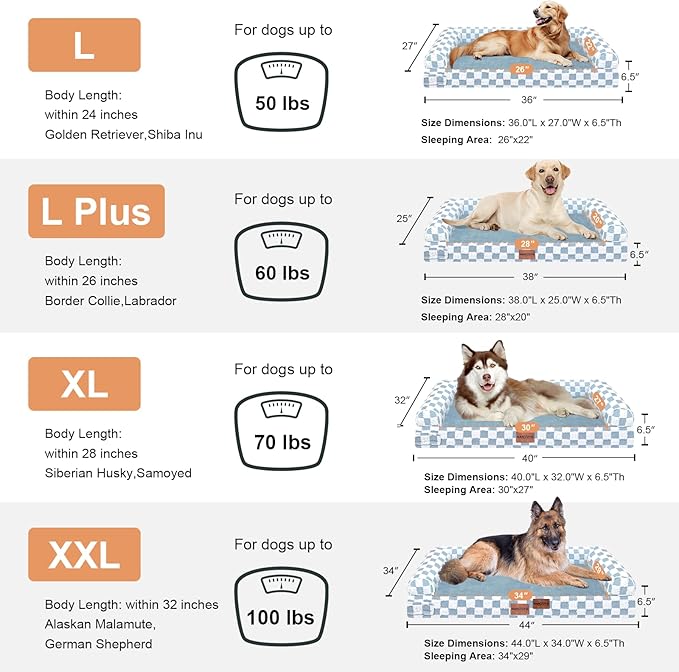 Large Dog Bed Orthopedic Washable: Beds Bolster XL Bed Large Big Dogs Egg Crate - Image 7