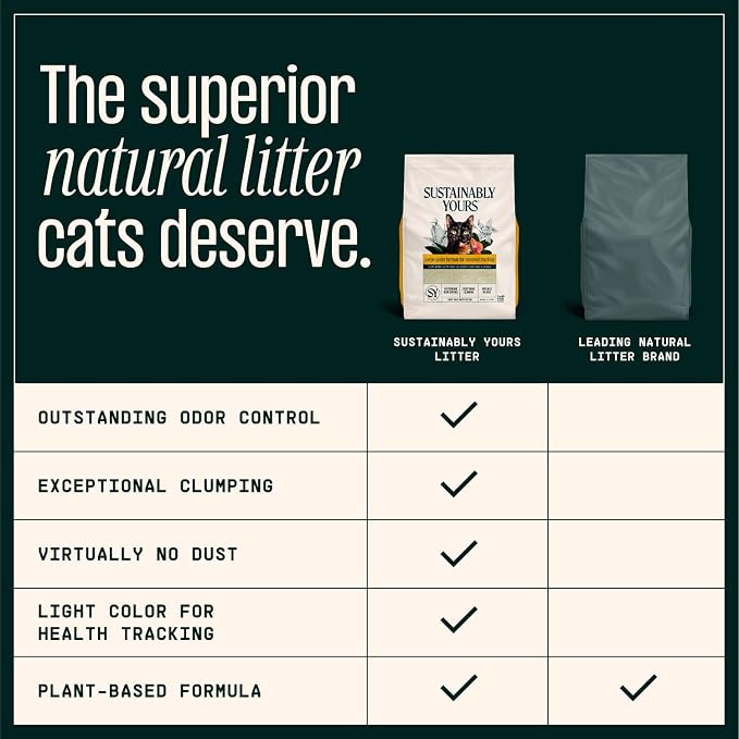 Sustainably Yours Natural Cat Litter, Large-Grain Formula, Low Tracking - Image 6