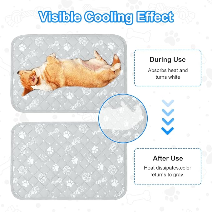 MH MYLUNE HOME Dog/Cat Cooling Mat, Arc-Chill Cooling Fiber & Endothermic Color - Image 4