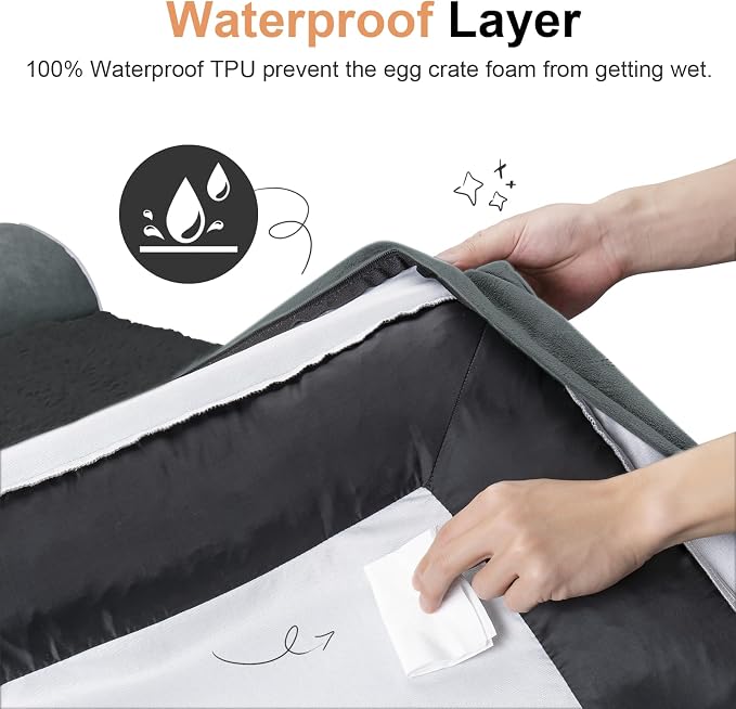 Large Dog Bed Orthopedic Washable: Beds Bolster XL Bed Large Big Dogs Egg Crate - Image 4
