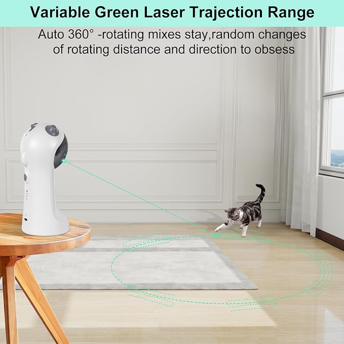 TBTeek Cat Toy, Automatic Motion-Activated, 5 Fun Patterns, 4 Speed Modes - Image 7