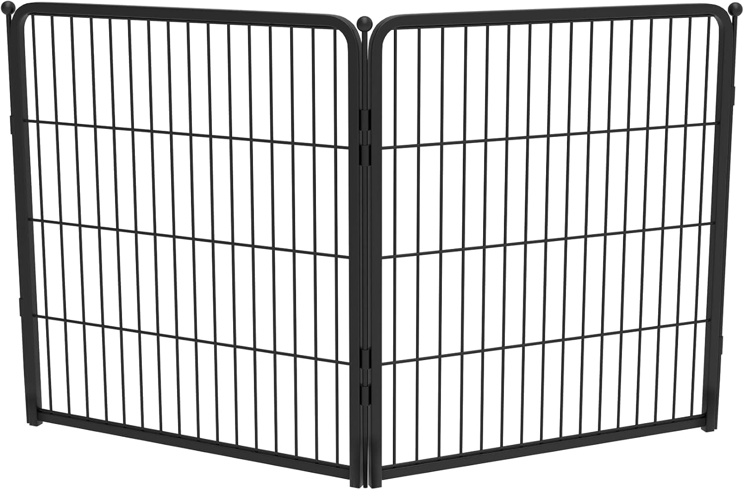 FXW Homeplus Unleashed Indoor Dog Playpen - Stress-Free and Safe Play, Heavy Duty 32 Inch 2 Wire Panels Dog Pen for Small and Medium Dogs, Black│Patented