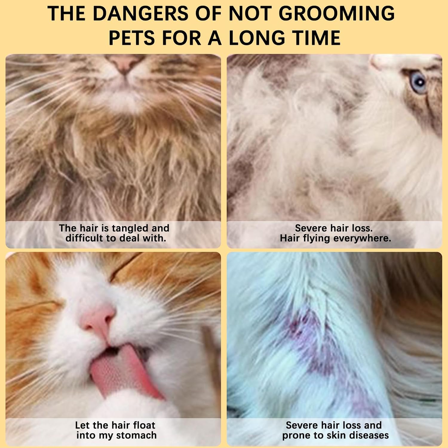 Pet Steam Brush Dog Four in One Multi-Purpose Cat Steam Brush Has Self-Cleaning Function Anti Static Massage Cleaning and Shedding Innovative Spray Function is Ideal for Cats and Dogs