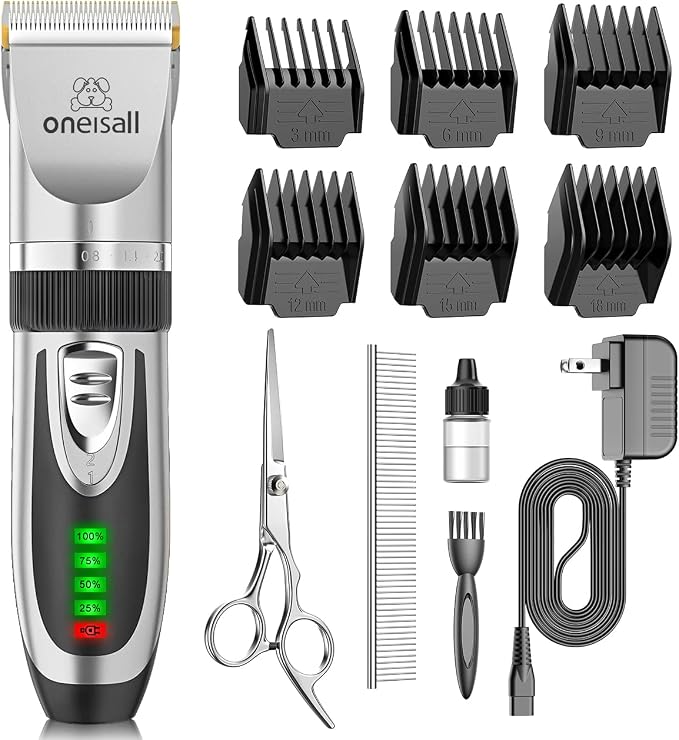 oneisall Low Noise 2-Speed Quiet Dog Grooming Kit by oneisall