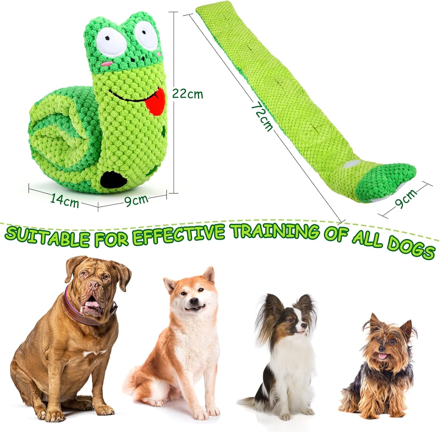 Squeak Dog Toys for Stress Release & Boredom Relief, Dog Puzzle IQ Training, Snuffle Foraging Instinct Training - Suitable for Small, Medium & Large Dogs