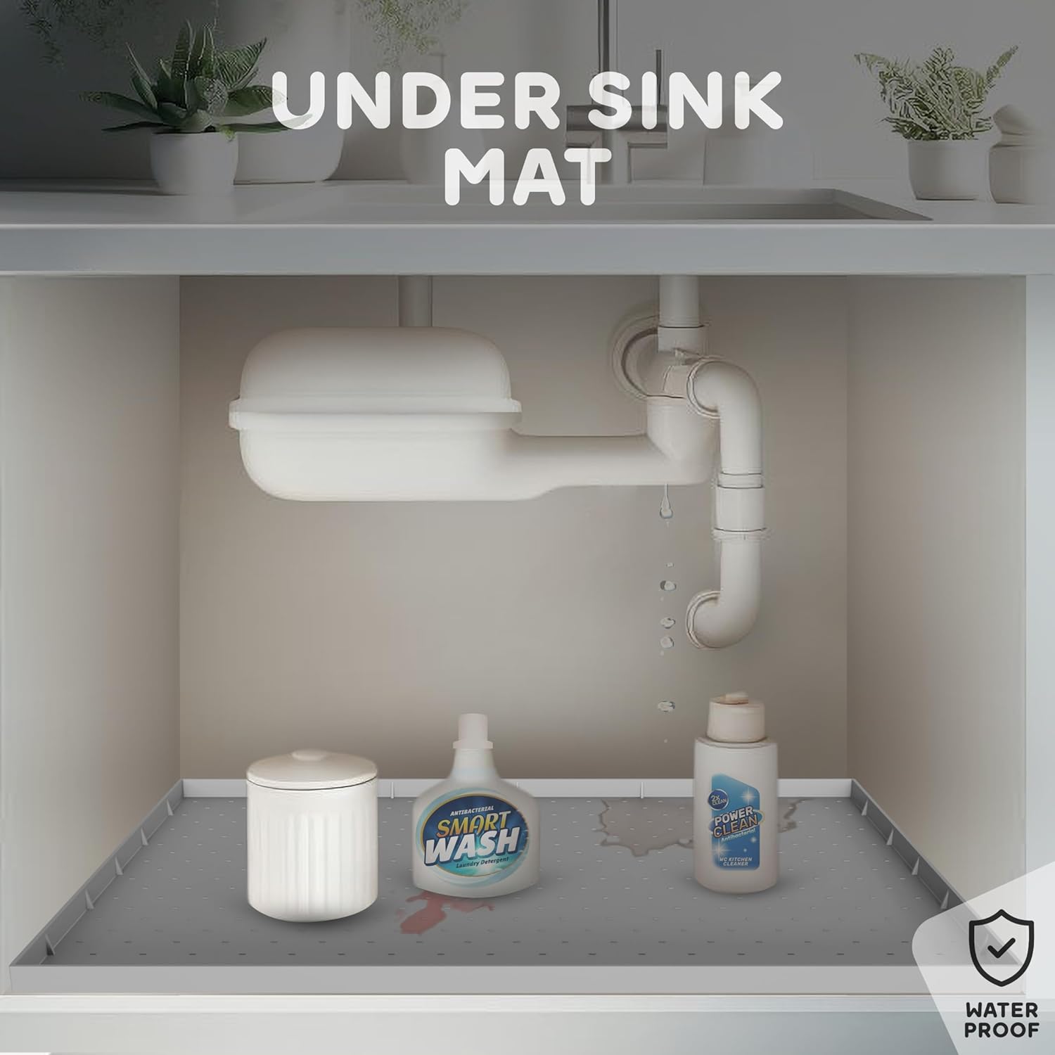 32x24x1” XL Dog Food Mat - All Purpose Under Sink Liner, Washer and Dryer Covers for The Top, Silicone Griddle Mat for Blackstone - Raised Edges Dog Mat for Food and Water Prevent Spill, Waterproof