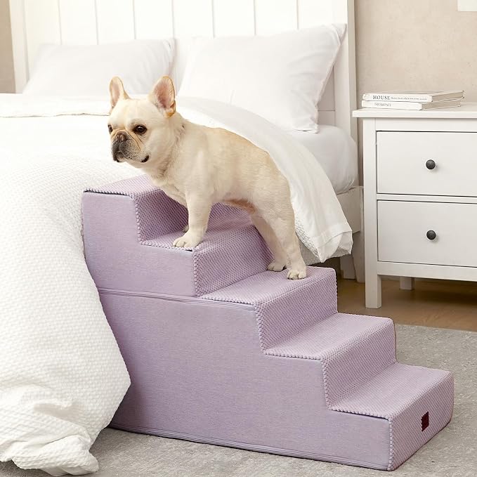 EHEYCIGA Dog Stairs for High Bed 22.5" H, 5-Step Dog Steps for Bed, Pet Steps - Image 4