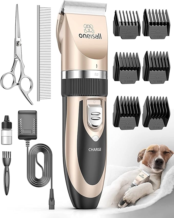 oneisall Dog Clippers Low Noise, Dog Grooming Kit by oneisall