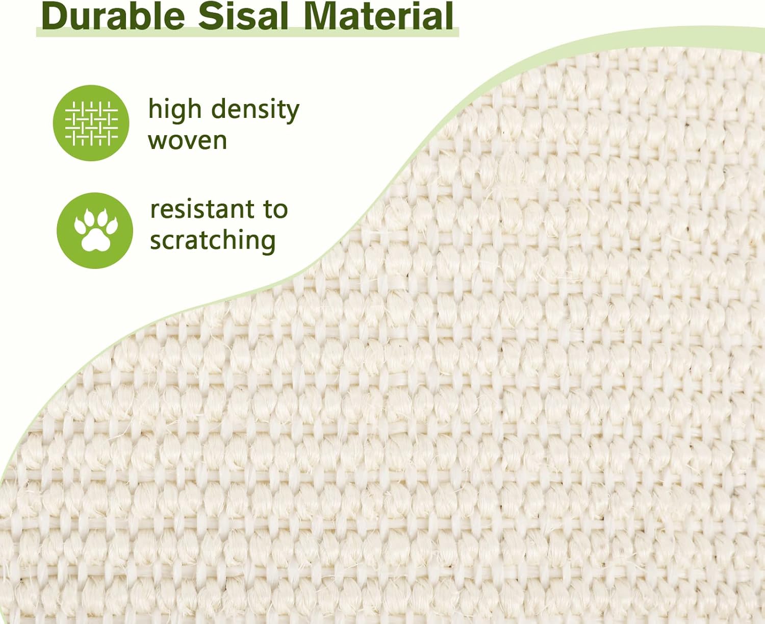 Cat Scratchers for Indoor Cats, Double-Sided Cat Scratcher with Natural Sisal, Scratch Pad for Scratcher Lounge, Durable Solid Wooden Structure