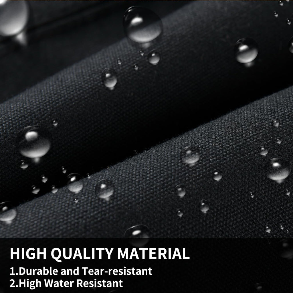 Coverado Front Seat Covers, Waterproof Canvas Seat Protector for Car Seat Cushions for Kids & Dogs, Compatible with 2015-2025 Ford F150 & 2017-2025 Ford F250 F350 F450(Black, 2PCS)