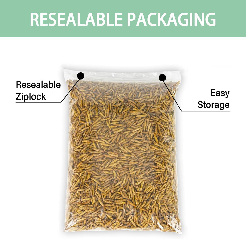 5.5LB Dried Black Soldier Fly Larvae, More Calcium Than Dried Mealworms, High Protein Chicken Feed, Poultry Treat