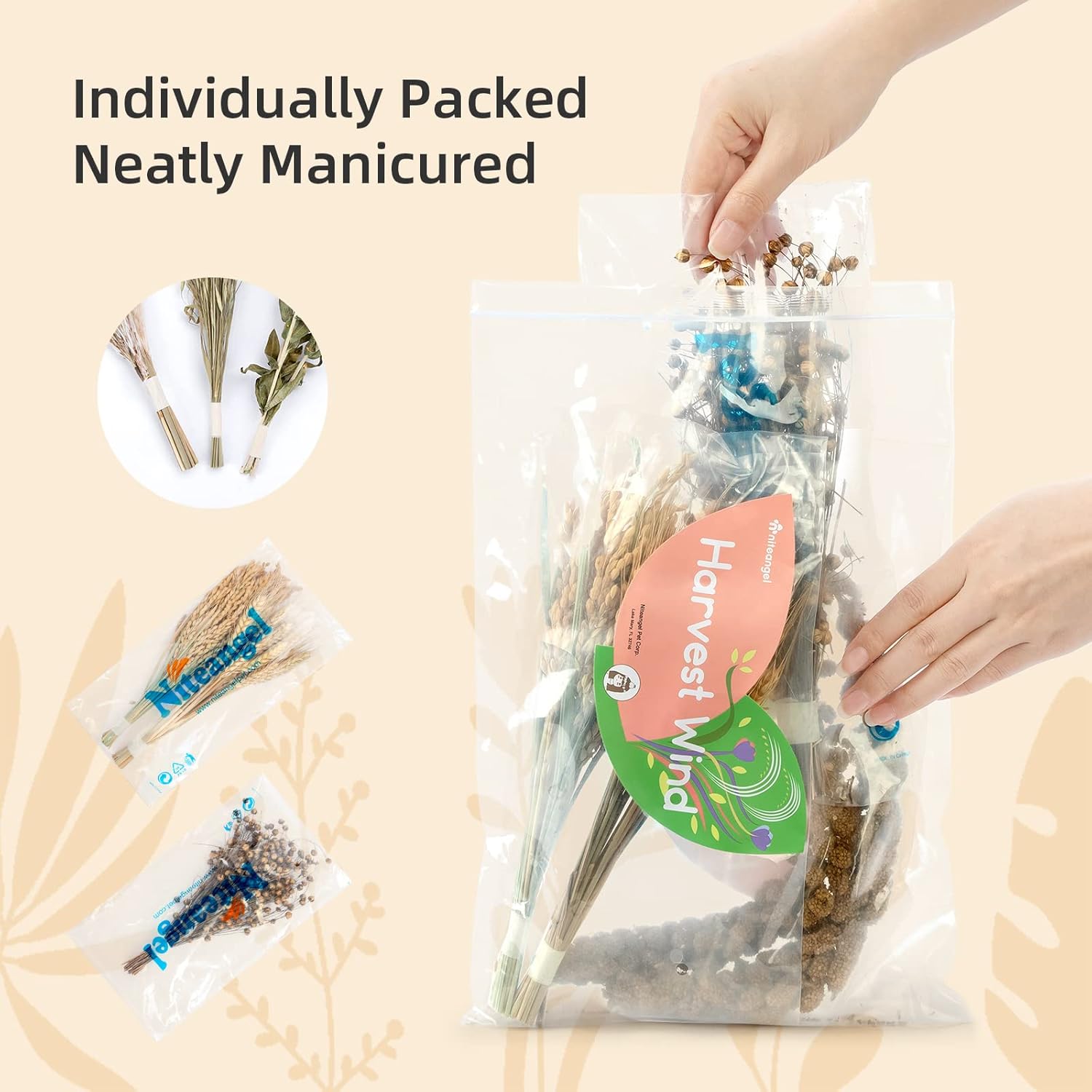 Niteangel Natural & Soft Hamster Bedding Mate Small Animal Habitat Decor for Syrian Dwarf Hamsters Gerbils Mice Degus Bunny or Other Small-Sized Pet