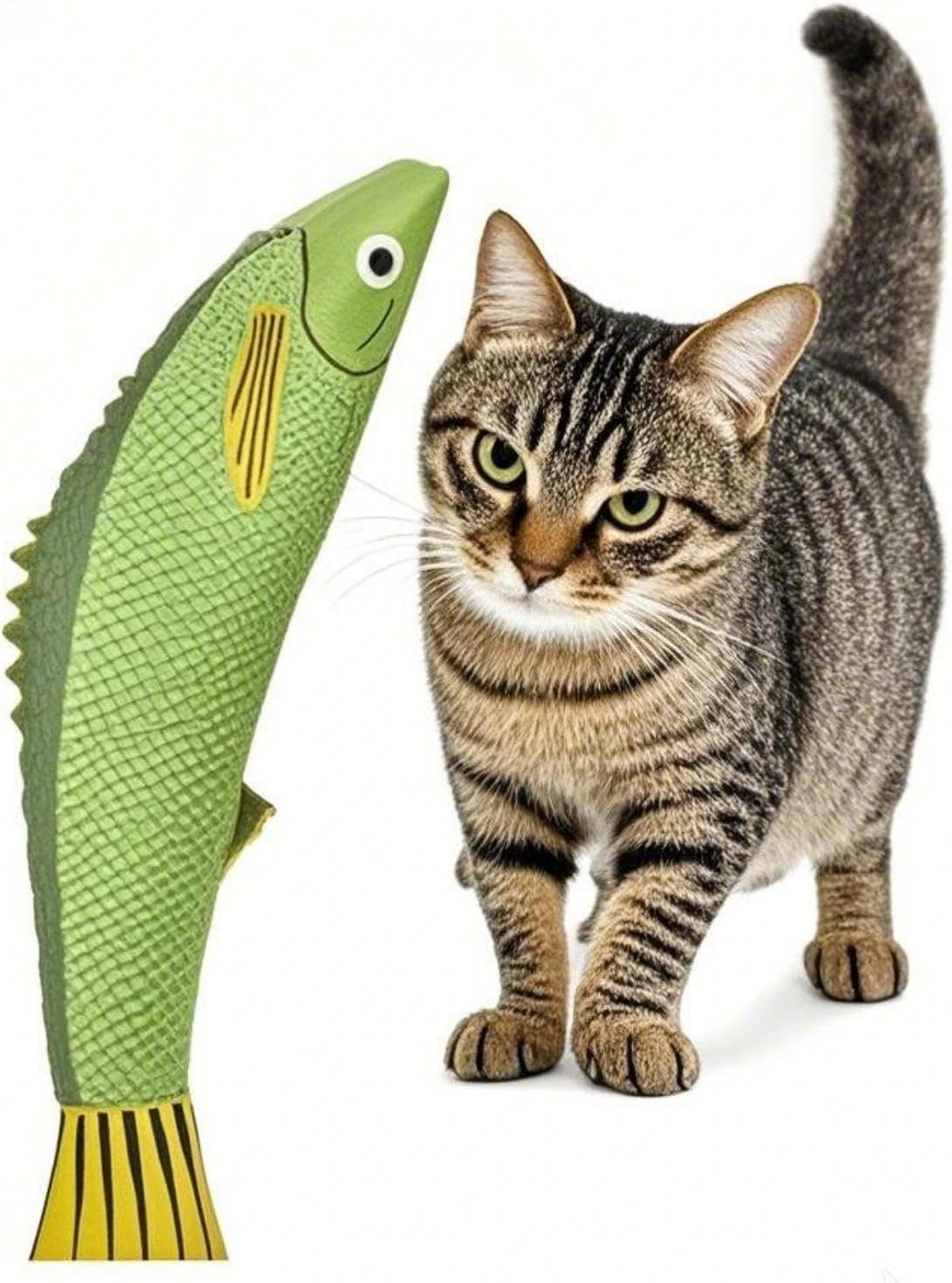 Cat Toys for Bored Indoor Adult Cats - Catnip Toys for Mental Stimulation, Interactive & Durable Kicker Toys for Solo Play, Best for Lazy or Senior Cats (Orange)