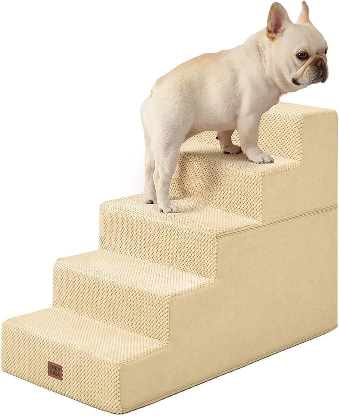 EHEYCIGA Dog Stairs for High Bed 22.5" H, 5-Step Dog Steps for Bed, Pet Steps by EHEYCIGA