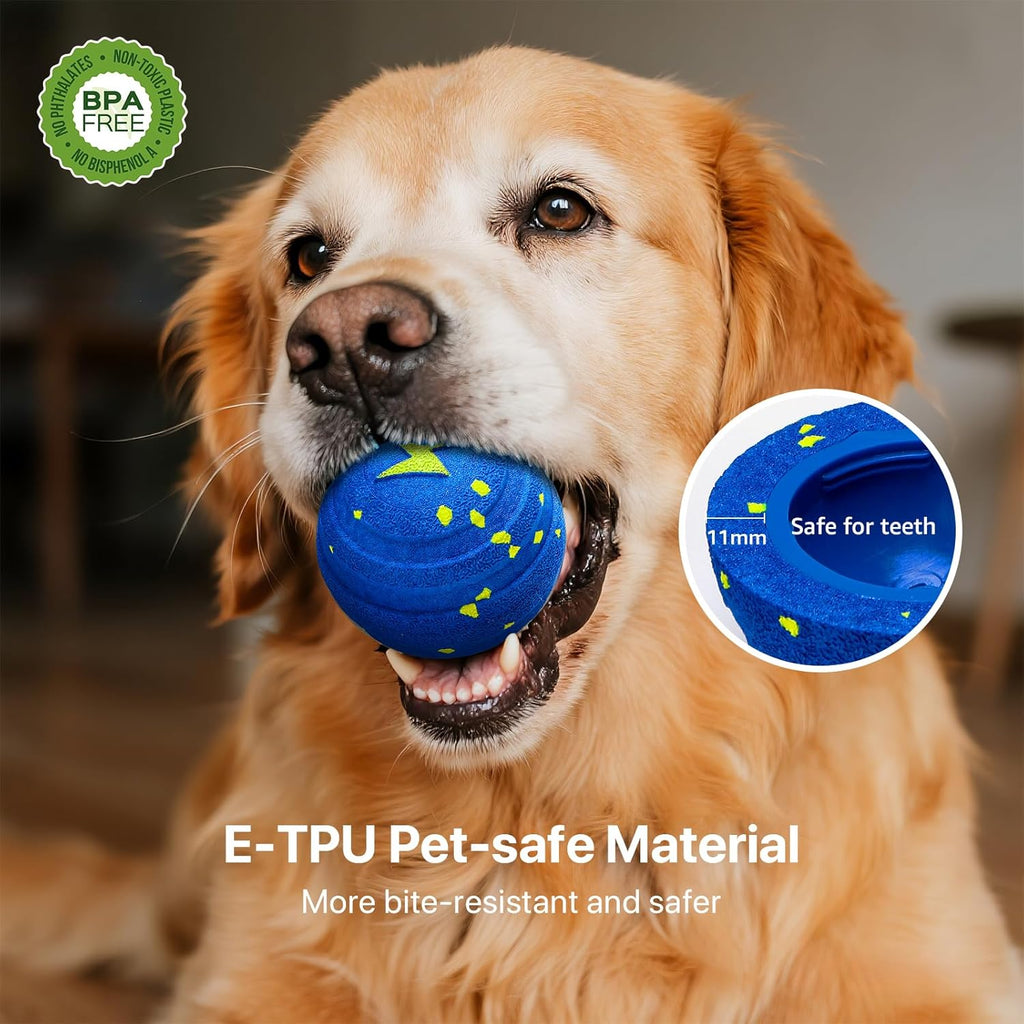 Interactive Dog Toys Balls Moving - Smart Automatic Bouncing Interactive Dog Ball, Durable Pet-Safe E-TPU Material, IPX7 Waterproof, Anti Boredom Dog Toys to Keep Them Busy for Large and Small Dogs