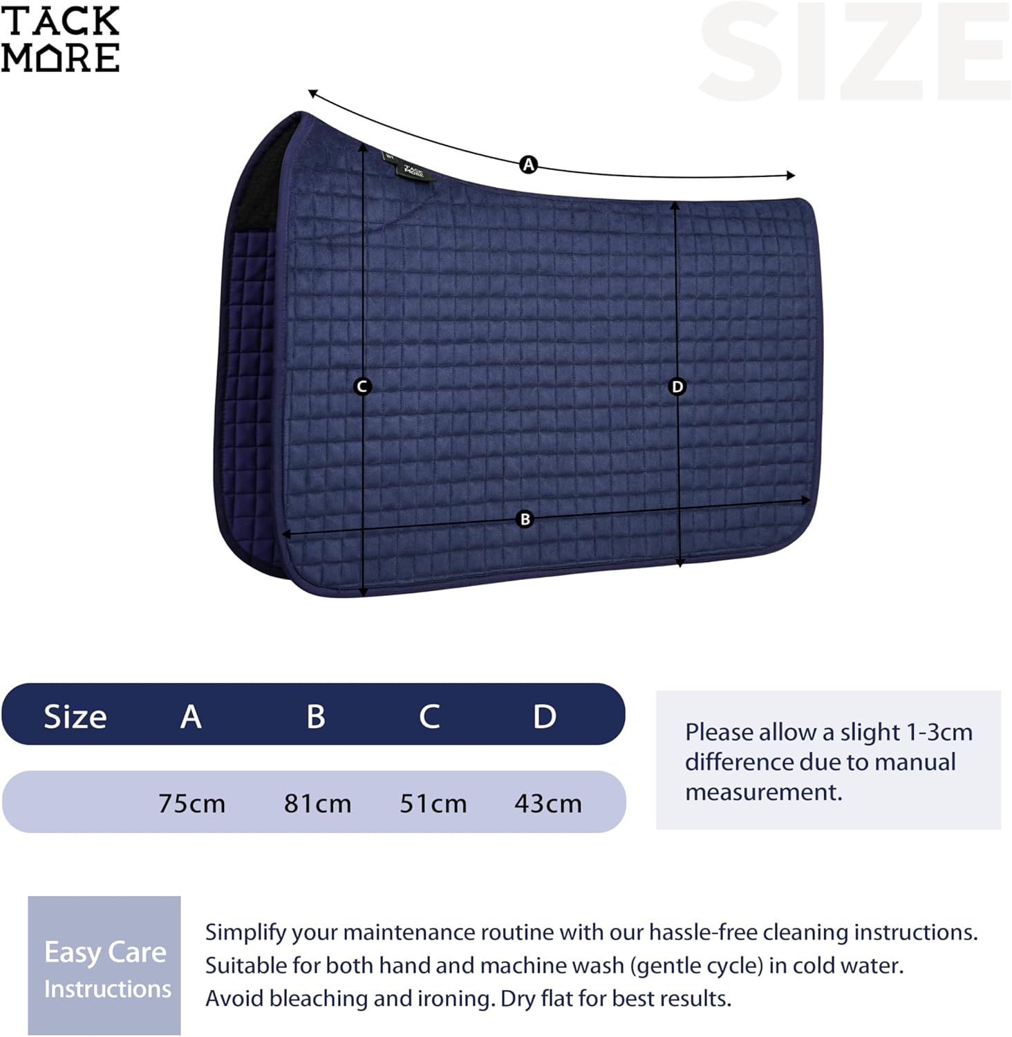 Tackmore Western Saddle Pad Breathable, Shock-Absorbing Saddle Pad