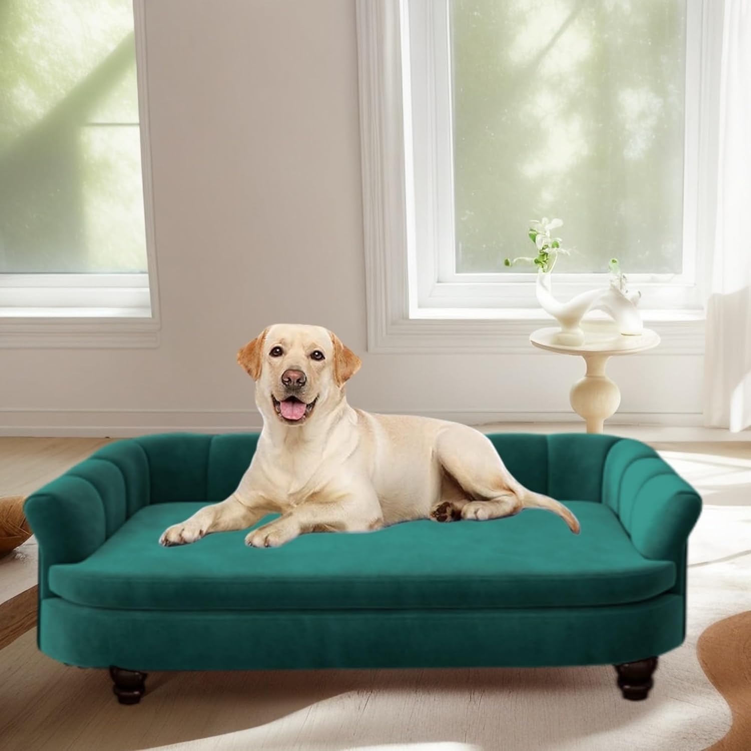 Dog Couch Sofa Bed, Comfortable Pet Sofa for Large and Medium Dogs, Soft Velvet Cushion, Durable Dog Furniture for Living Room