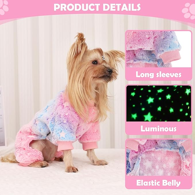 Dog Pajamas Small Girl Female, Warm Winter Extra Small Dog Clothes, Cute Fleece - Image 3