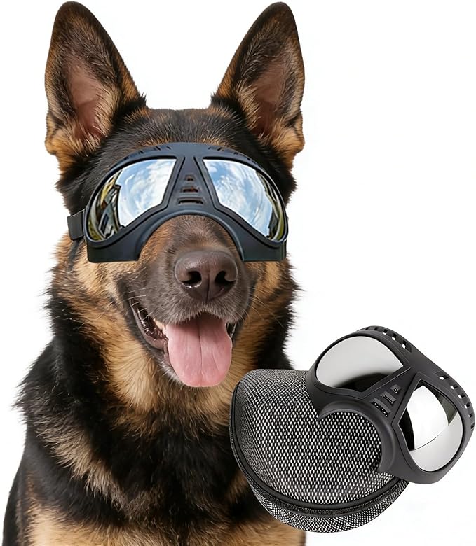 Namsan Dog Goggles for Large Dogs, Wide Snout & Soft Frame, Tactical Driving by Namsan