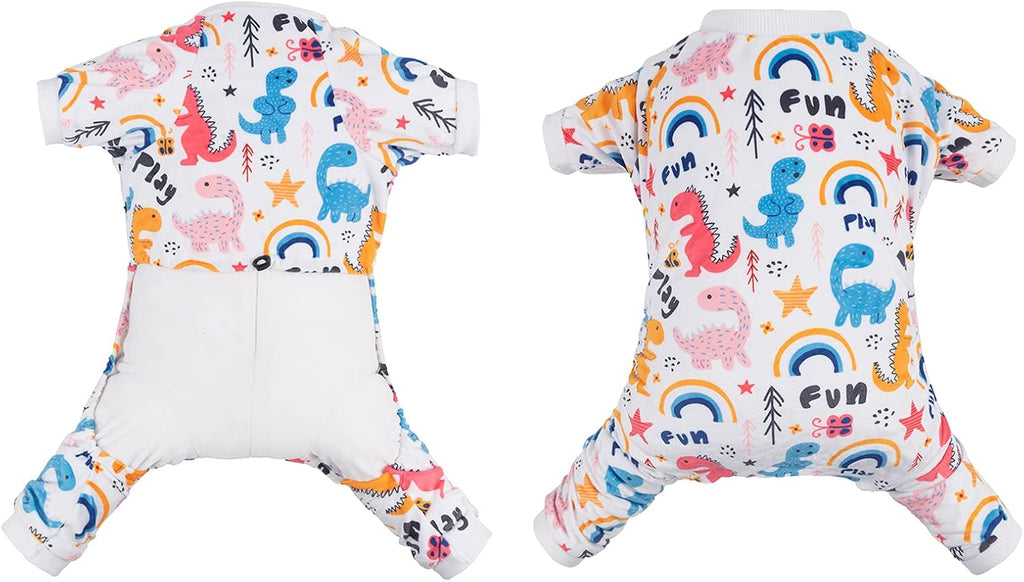 CuteBone Small Dogs Outfit Soft Puppy Onesies Pjs Dog Pajamas Pet Coat Cat Apparel Comfy Doggie Jumpsuit Bodysuit for All Seasons P159M