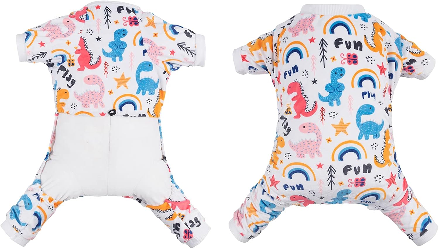 CuteBone Small Dogs Outfit Soft Puppy Onesies Pjs Dog Pajamas Pet Coat Cat Apparel Comfy Doggie Jumpsuit Bodysuit for All Seasons P159M