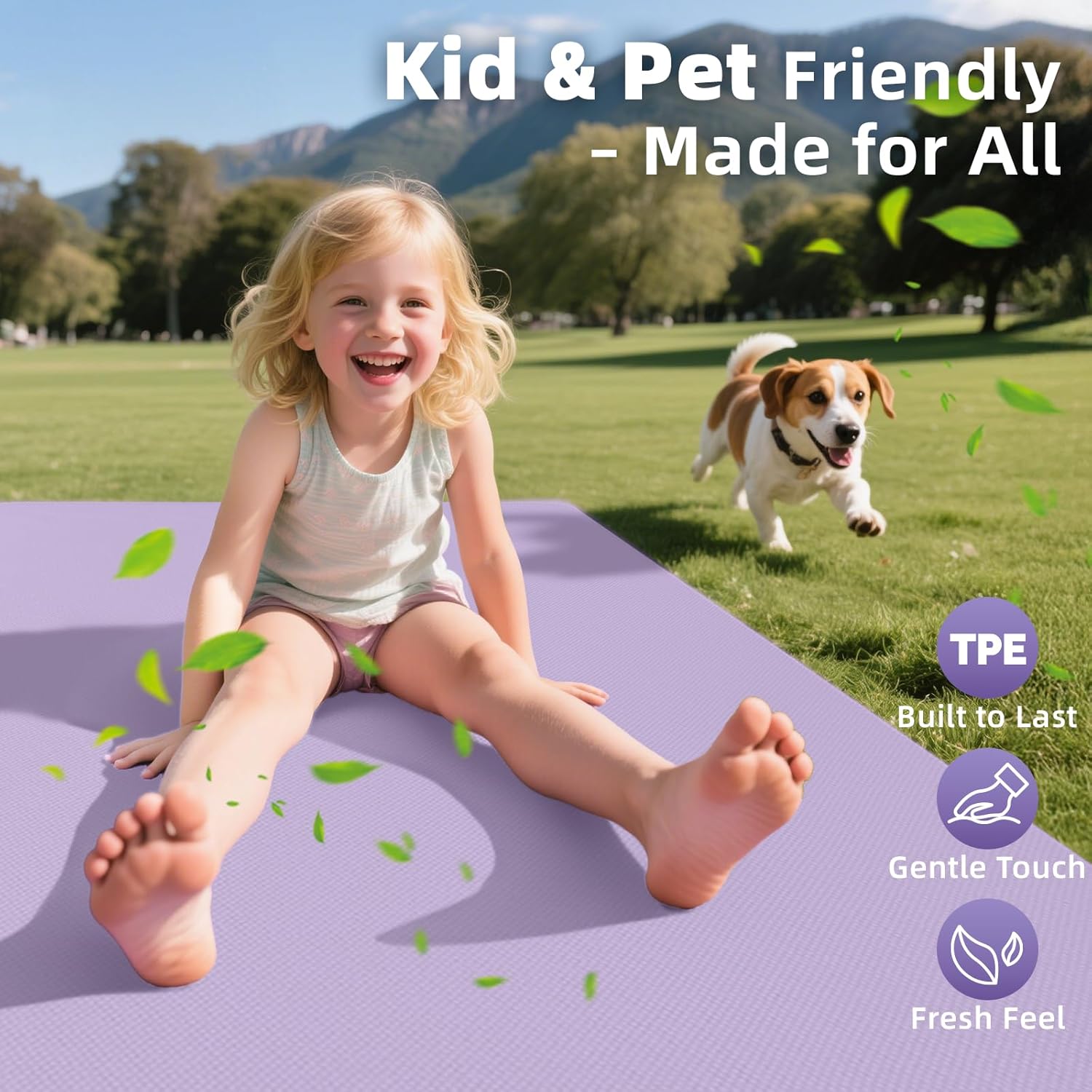 Extra Large Yoga Mat - 72"x35", 72"x48", 78"x57" - Wide TPE Exercise Mat for Home, Stretching, Couples & Family Workouts - 6-12mm Thick, Non-Slip & Waterproof - with Carry Bag and Straps