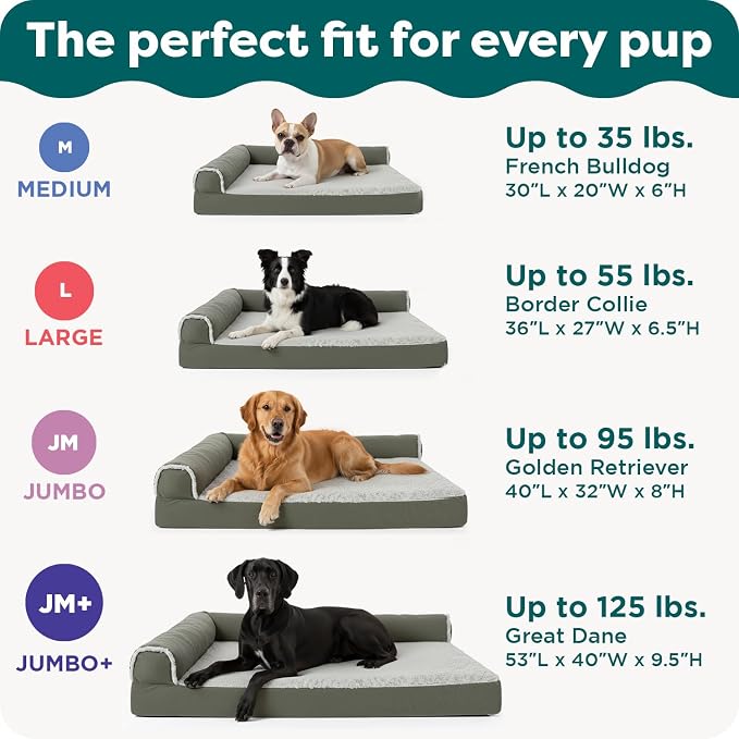 FurHaven Orthopedic Dog Bed for Large Dogs, L-Shaped Chaise Mattress, Egg Crate - Image 6