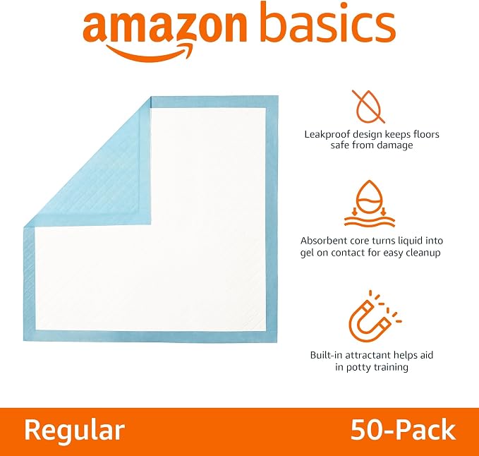 Amazon Basics Heavy Duty Dog and Puppy Pee Pads, Leak-Proof 5-Layer Super - Image 2