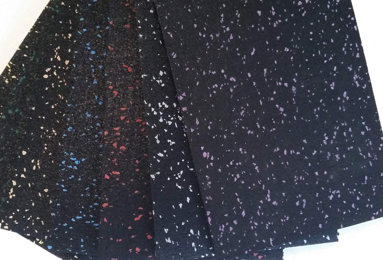 American Floor Mats 1/4in (7mm) Thick 10% Blue/Grey 4' x 30' Heavy Duty Rubber Rolls, Protective Exercise Mats, Home Gym Rubber Flooring