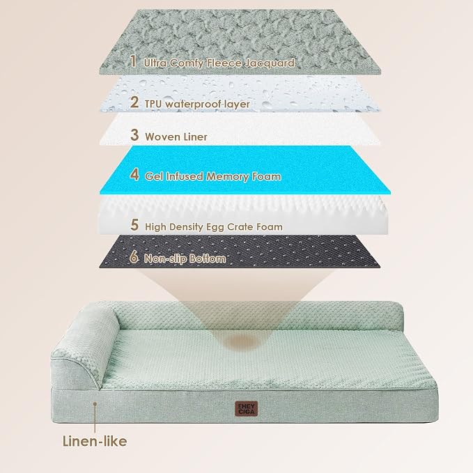 EHEYCIGA XXL Dog Bed Memory Foam, Orthopedic Giant Dog Bed Jumbo - Image 5