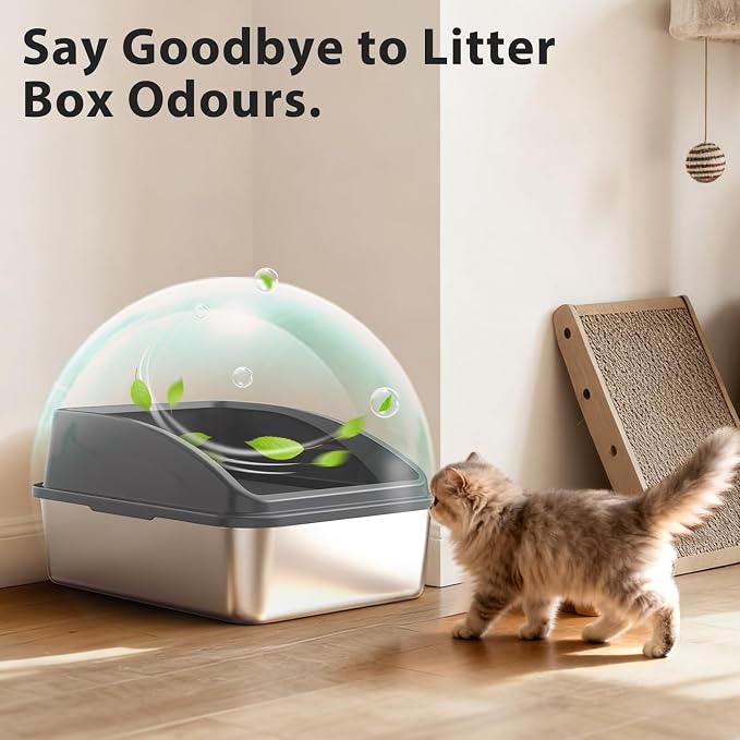 AIPERRO Stainless Steel Litter Box | Metal Kitty Litter Box - Image 7
