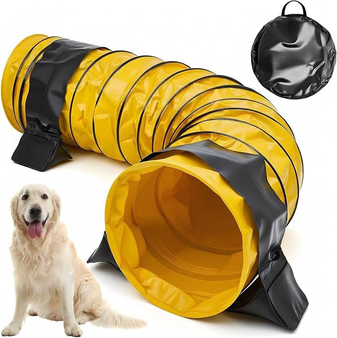 Briwooody 24 in 10 Foot PVC Dog Agility Tunnel by Briwooody