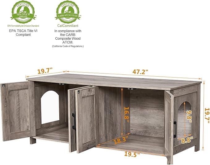 Homhedy Cat Litter Box Enclosure - Image 3